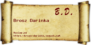 Brosz Darinka névjegykártya